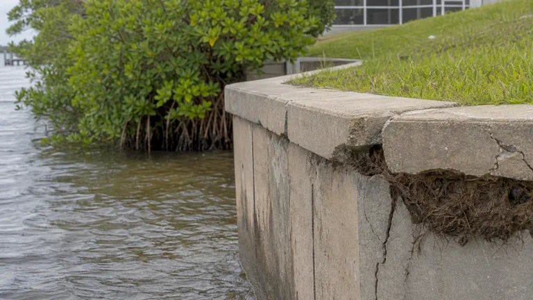 Seawall and waterfront property conditions that affect repair planning